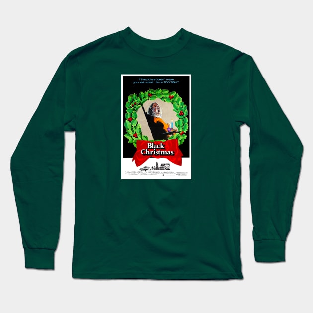 Black Christmas Classic Movie Poster Long Sleeve T-Shirt by Noir-N-More